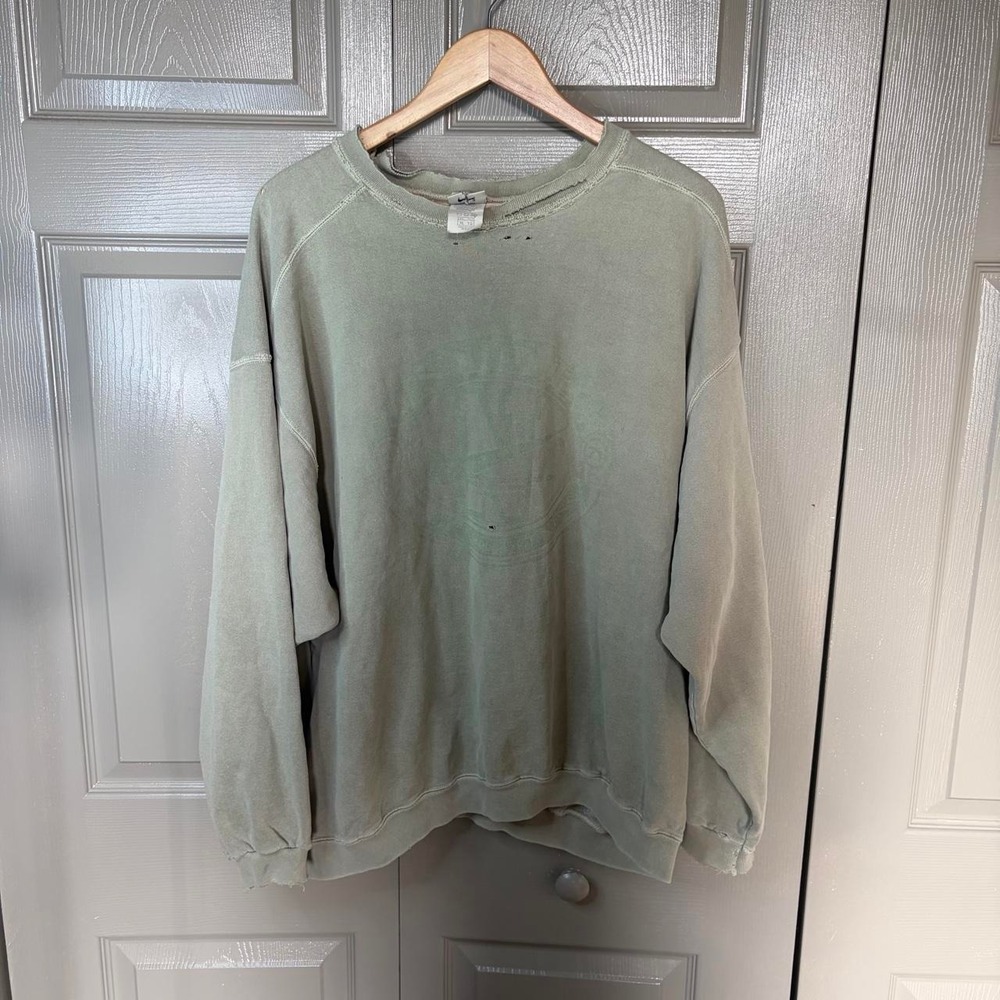 Vintage Nike Sweatshirt Mens XL Distressed Faded Green Crewneck 90s Made in USA